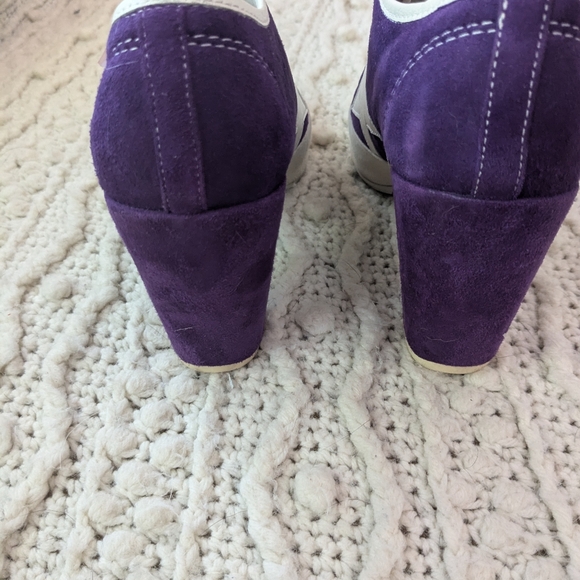Logan Purple and White high heel sneakers - Picture 4 of 5